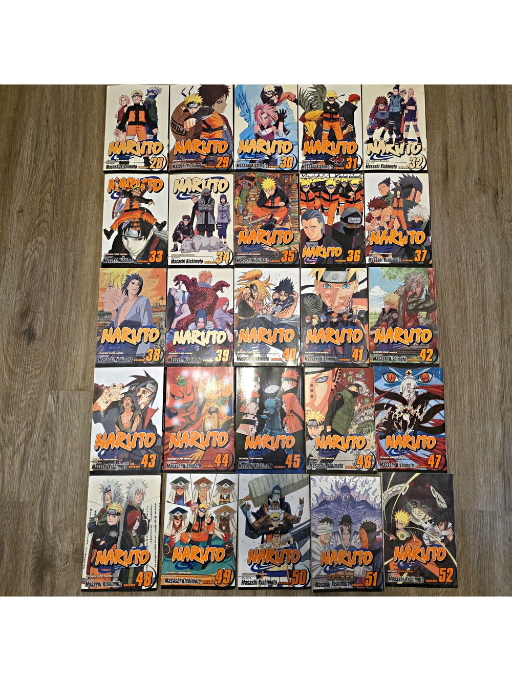 Naruto Manga Lot Vol 28-52 Complete Consecutive Run 25 Books Masashi Kishimoto
